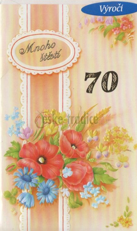 Blahopřání výročí, Mnoho štěstí 70 (0495)