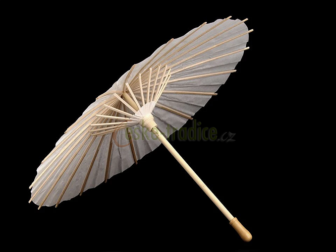 Čínský slunečník bílý, k domalování, pr. 38,5cm