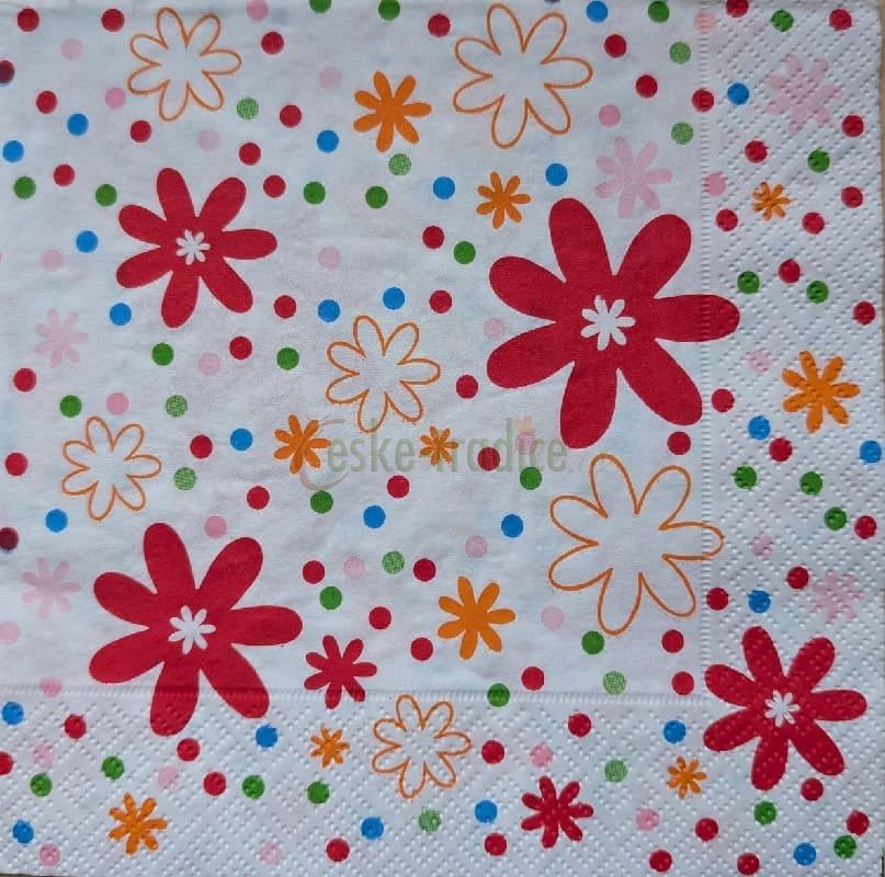 Ubrousek pro decoupage, 33 x 33 cm (vzor - sladké květy)