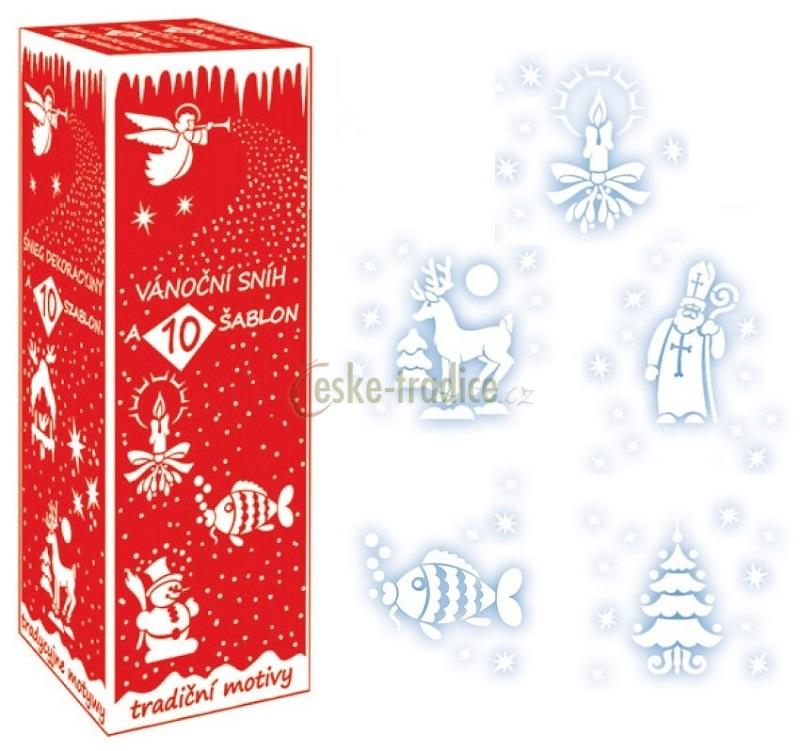 Sníh 150ml ve spreji s 10 šablonami