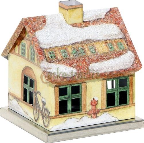 Domeček pro františka ZIMA v. 6,5cm, plech, Knox