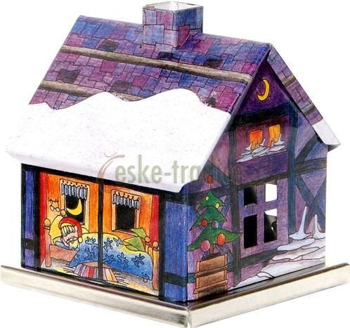 Domeček pro františka ADVENT v. 6,5cm, plech, Knox