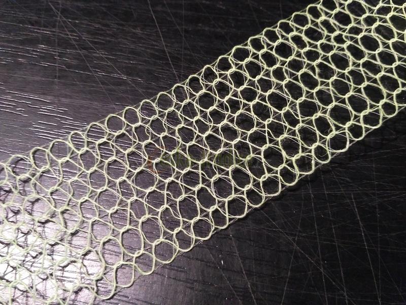 Stuha mřížková, 4cm - světle zelená DOPRODEJ