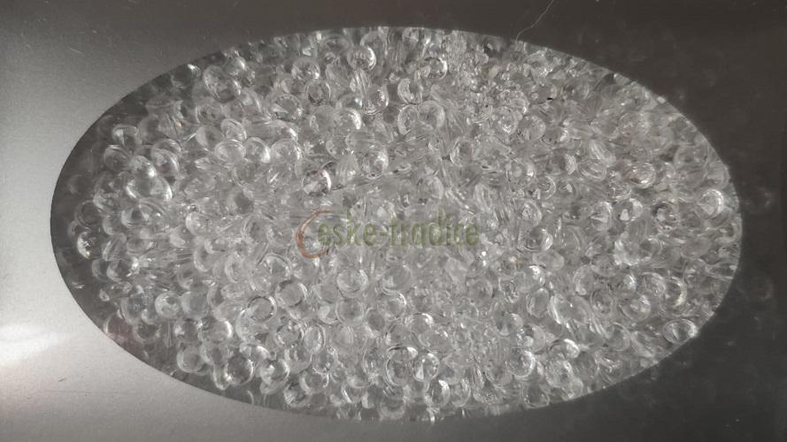 Kamínky plastové 4mm/43g, transparentní