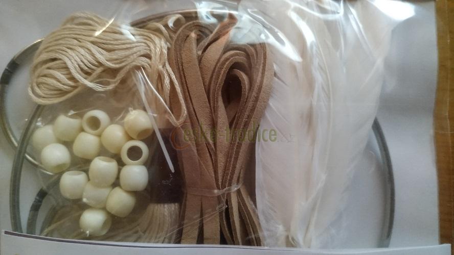 Lapač snů - 17x33cm, set béžovo-hnědý