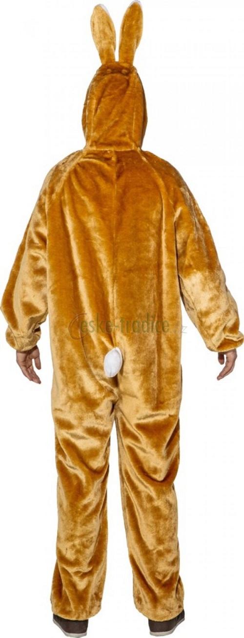 Karnevalový kostým zajíc / králík plyšový s kapucí