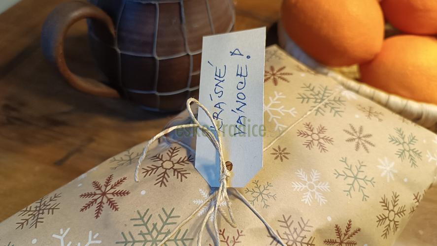 Papírová kraft jmenovka 8x3,5cm/1ks