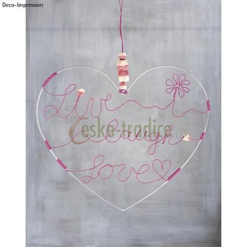 Srdce 25cm, drátěný polotovar