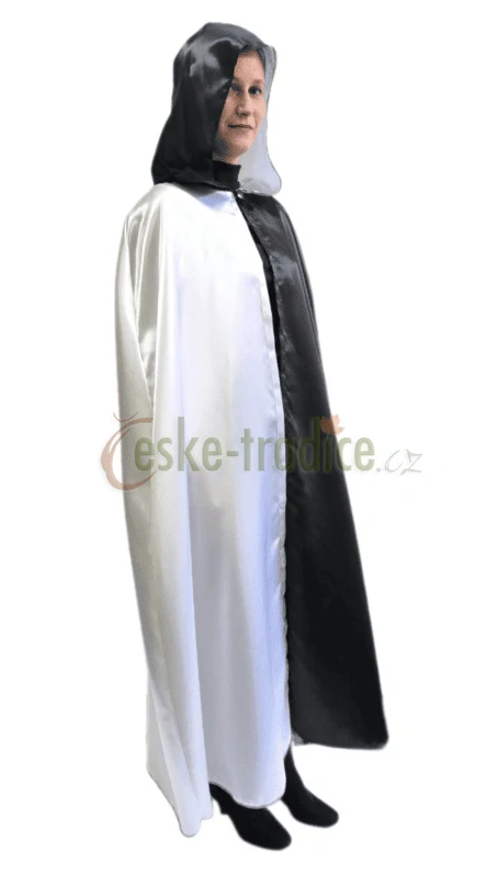Karnevalový kostým černobílý plášť