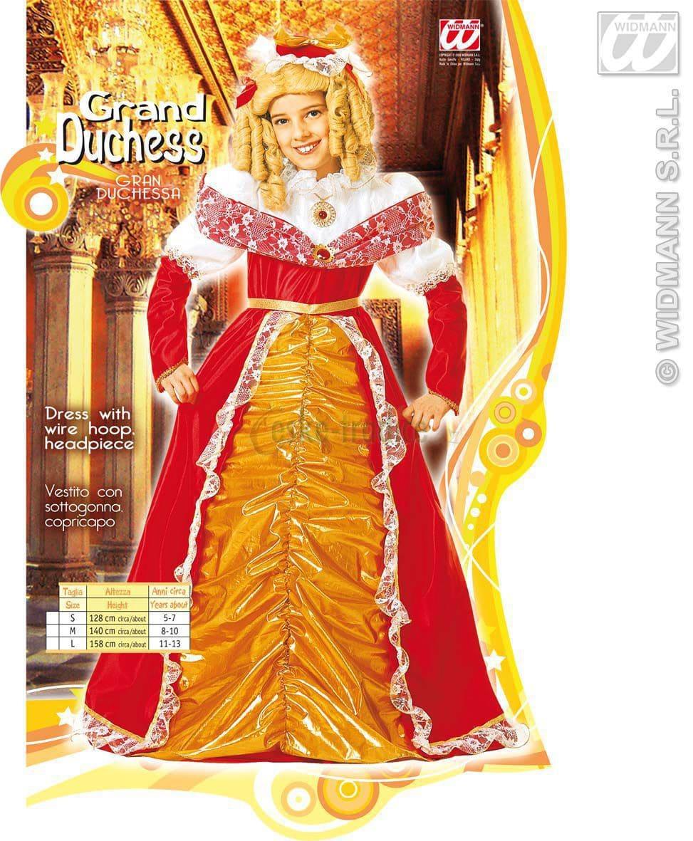 Karnevalový kostým princezna červená, velikost 140