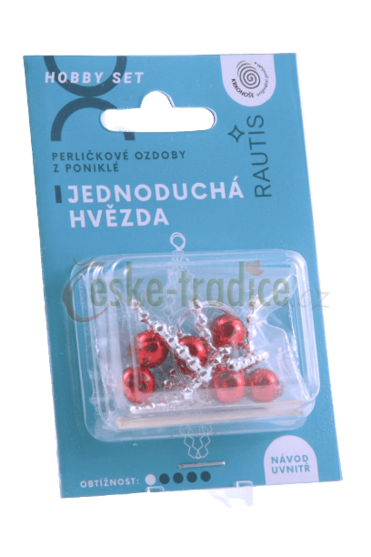 Hobby set, Jednoduchá červenostříbrná, 1 ks, Rautis