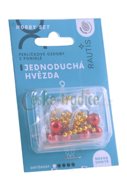 Hobby set, Jednoduchá červenozlatá, 1 ks, Rautis