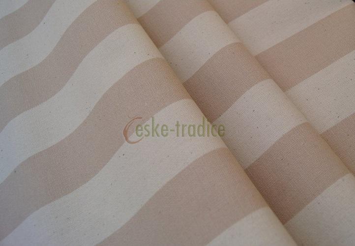 Kanafas - Běla pruh 3, metráž š.140cm