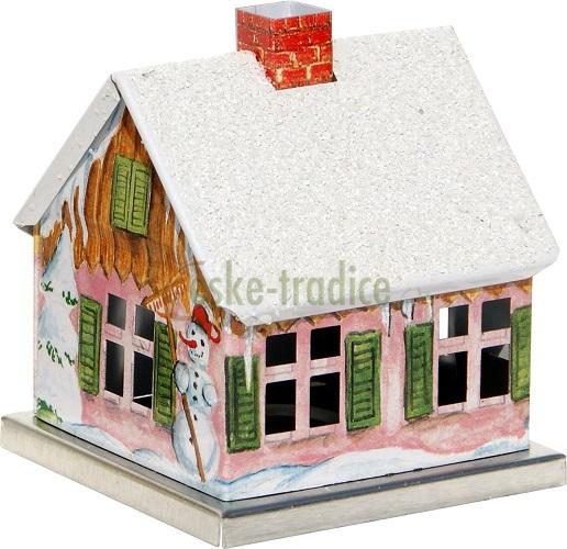 Domeček pro františka ZIMA v. 6,5cm, plech, Knox