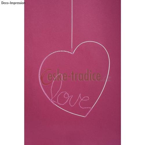 Srdce 25cm, drátěný polotovar