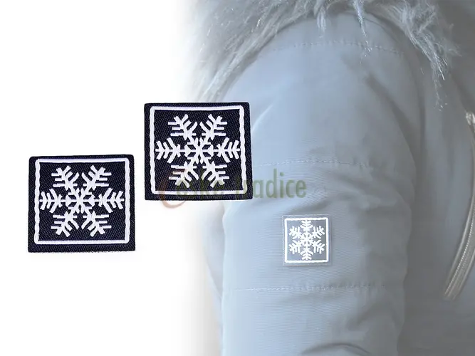 Vločka textilní nažehlovací, 30mm/1ks