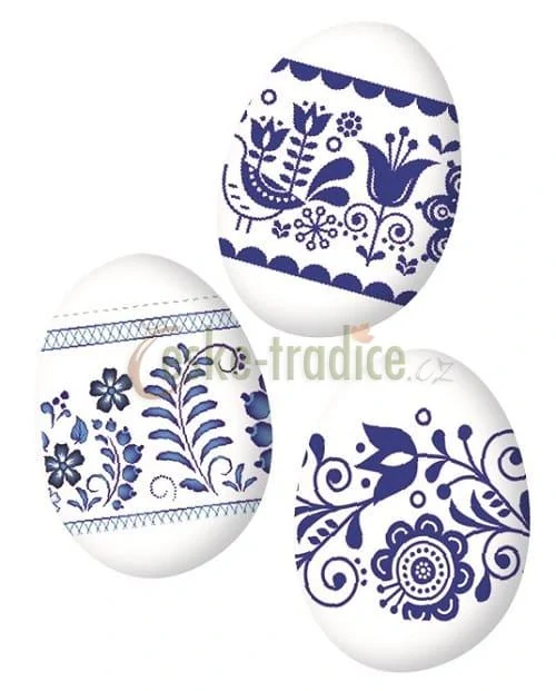 Obtisky navlékací - MODRÝ MOTIV 12ks (smršťovací)