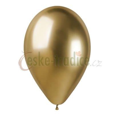 Balónky 25ks koule 24cm, perleť zelená/perleť modrá/zlatá - DOPRODEJ