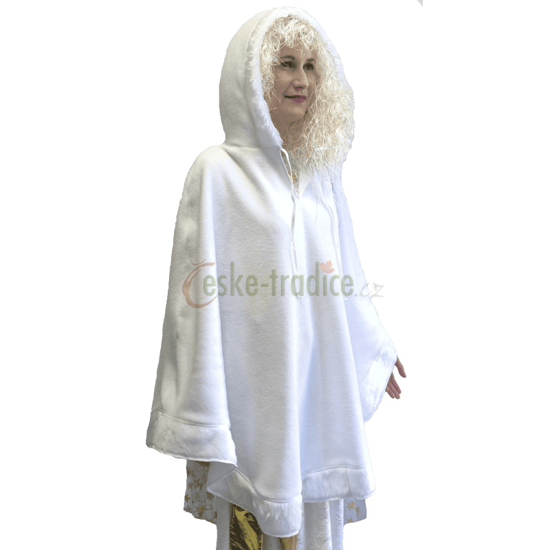 Karnevalový kostým pelerína fleece pro anděla, dámská