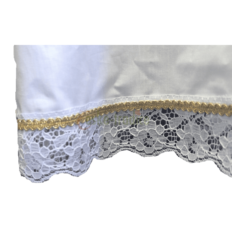 Mikulášská košile s krajkou a zlatým prýmkem