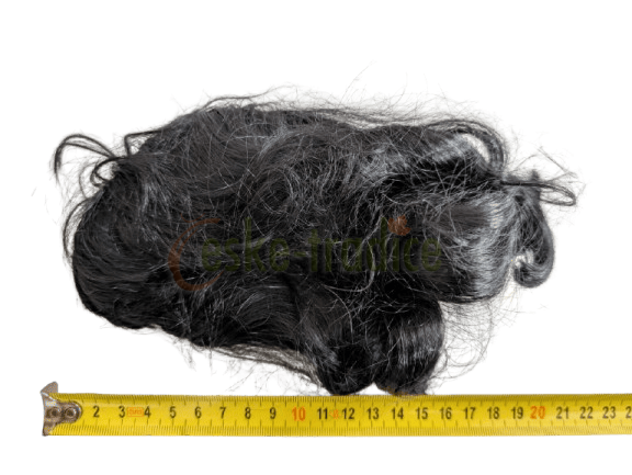Vlasy dlouhé s ofinou PRO PANENKU, černé, cca 26cm, DOPRODEJ
