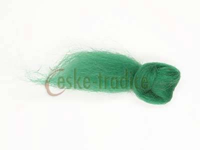 Ovčí rouno merino česané barvené - mix zelených 5 barev, 20g