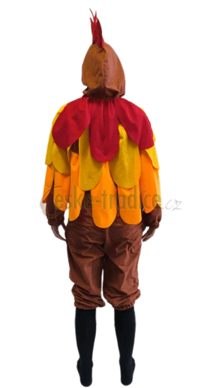 Karnevalový kostým slepice (hnědý overal)