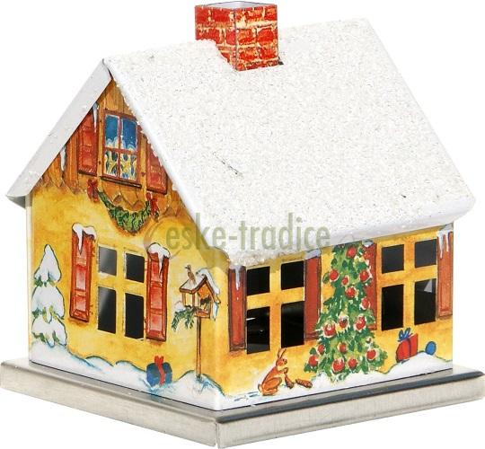 Domeček pro františka ZIMA v. 6,5cm, plech, Knox