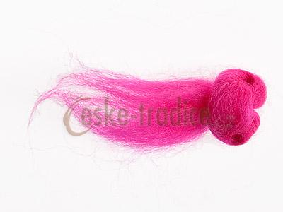 Ovčí rouno merino česané barvené - mix růžových 5 barev, 20g