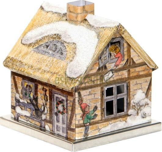 Domeček pro františka ZIMA v. 6,5cm, plech, Knox