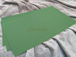 Vosk včelí - ZELENÁ mezistěna 39 x 24cm, II. JAKOST