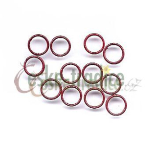 Spojovací kroužek DVOJITÝ-ČERVENÝ 6mm/20ks