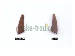 Výsek, zahnutý bez závěsu, 17,4x5,4x0,6mm - BRONZ
