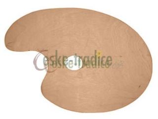 Paleta oválná malá, dřevěná (20x31x0,4cm)