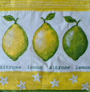 Ubrousek pro decoupage, 33 x 33 cm (vzor - citron)