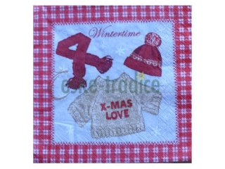 Ubrousek pro decoupage, 33 x 33 cm (vzor - Wintertime motivy)
