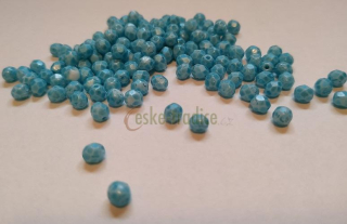 Korálky broušené (ohňovky) 15g/4mm - odstín 50 (světle modré)
