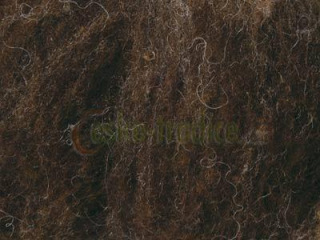 Ovčí rouno přírodní mykané - TMAVĚ HNĚDÉ, 20g