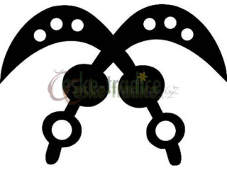Razítko na textil akofena (adinkra)