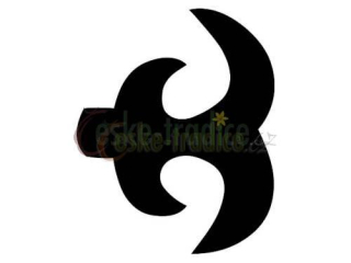 Razítko na textil akokonan (adinkra)
