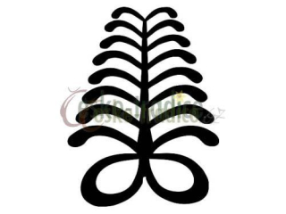 Razítko na textil aya (adinkra)