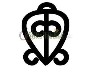 Razítko na textil nnyew (adinkra)