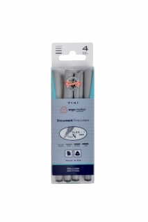 Popisovače Fineliner, 4ks (0,25; 0,5; 0,75; 1,0), Koh-i-noor