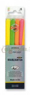 Zvýrazňovače trojboké, 4ks, hrot klínový 1-4mm, Koh-i-noor