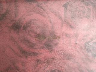 Vlizelín s potiskem, 50cm/1m, rudé růže