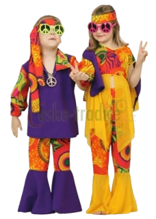 Karnevalový kostým hippie, děvče, DOPRODEJ!