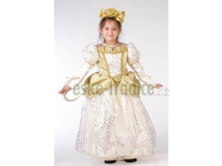 Karnevalový kostým princezna zlatá, velikost 128, DOPRODEJ!