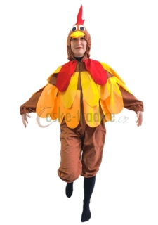 Karnevalový kostým slepice (hnědý overal)