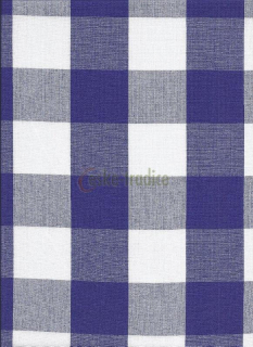 Kanafas - modrý royal kostka 5, metráž š.140cm