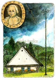 Pohlednice Jiří Škopek (Helvíkovice-rodný domek vynálezce bleskosvodu, 2009) 319